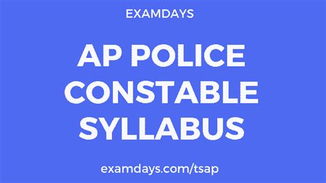 Ap Police Constable Syllabus Exam Pattern Telugu English