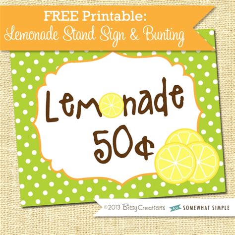 Be our guest, get comfy, and stay awhile — a day for design. Lemonade Stand Sign Free Printable - Cute Idea by Somewhat ...