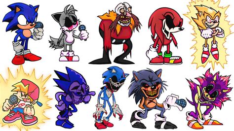 Niveles De Poder De Personajes De Sonic Exe Friday Night Funkin Mod
