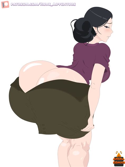 Rule 34 Animacomics Anna Lucy Rune Adventure Ass Ass Cleavage Ass Up Brown Shirt Butt Crack