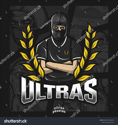 Football Hooligan Soccer Supporter Ultras Hand Stock Vector Royalty