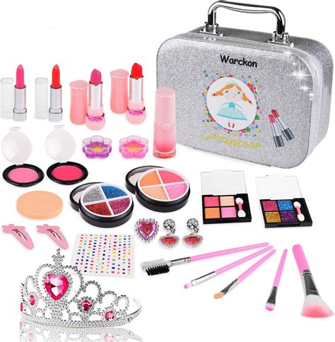 Warckon Washable Makeup Kit For Girls27 Pcs Real Kids Make