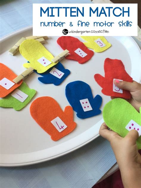 This Mitten Match Number And A Fine Motor Skills Activity Works On