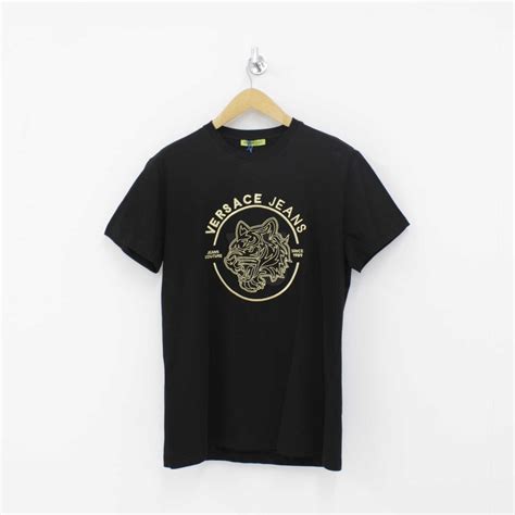 Versace Jeans Couture Tiger T Shirt Black Mens From Pilot Uk