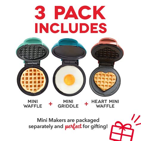 Mua Dash Mini Maker 3 Pack T Set Mini Waffle Maker Mini Heart Shaped Waffle Maker Mini