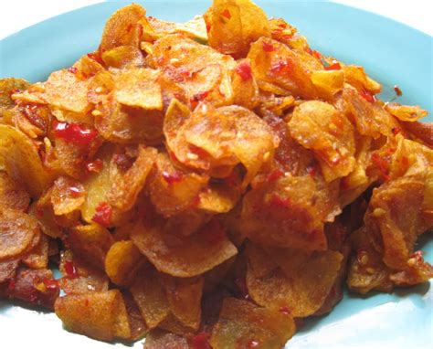 Resep Keripik Kentang Pedas Manis Renyah Harian Resep