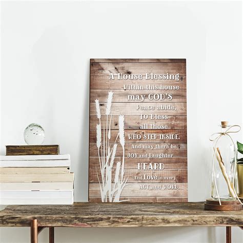 Buy House Blessing Hanging Wooden Sign Christian Bible Verse Wall Decor