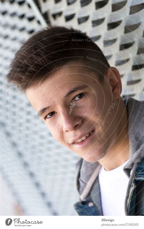 Portrait Of Handsome Teenage Boy Outdoors A Royalty Free Stock Photo