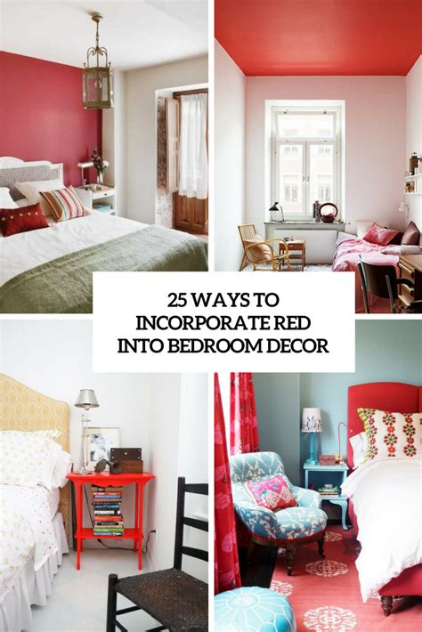 25 Ways To Incorporate Red Into Bedroom Decor Digsdigs