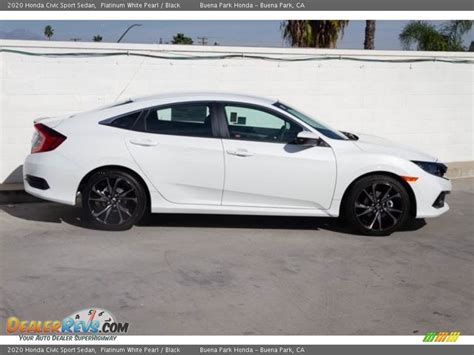 Used 2020 honda civic sport with fwd, keyless entry, fog. 2020 Honda Civic Sport Sedan Platinum White Pearl / Black ...
