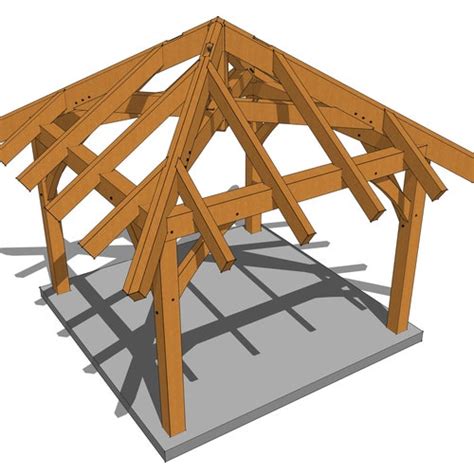 Gable Roof Gazebo Building Plans 12x16 Perfect For Etsy