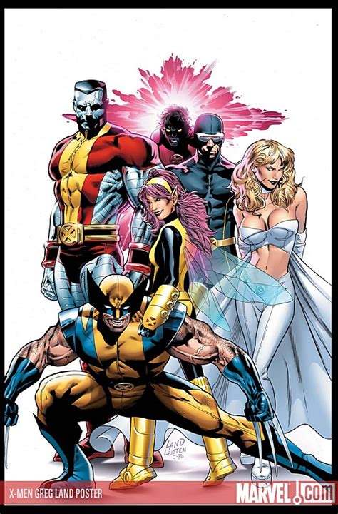 X Men Greg Land Poster Comic Art Community Gallery Of Comic Art