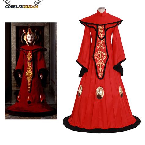 Halloween Queen Red Robe Costume Custom Made Queen Padme Amidala