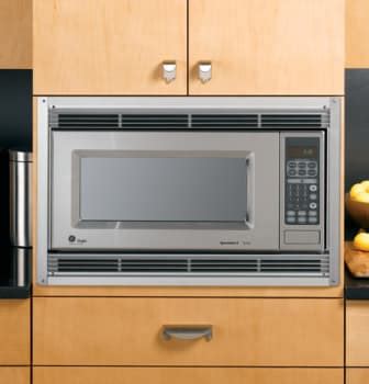 Black stainless steel matte black stainless steel. GE JX827SS 27 Inch Built-In Trim Kit for .9 Cu. Ft ...