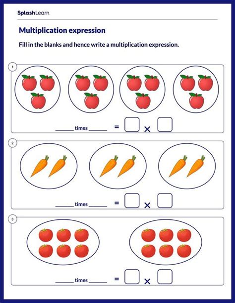 Multiplication Expression Worksheets