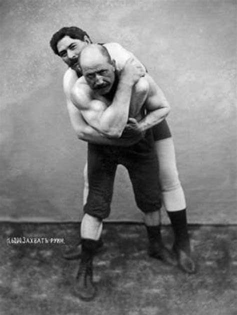 Wrestling Hold From Behind Stretched Canvas Vintage