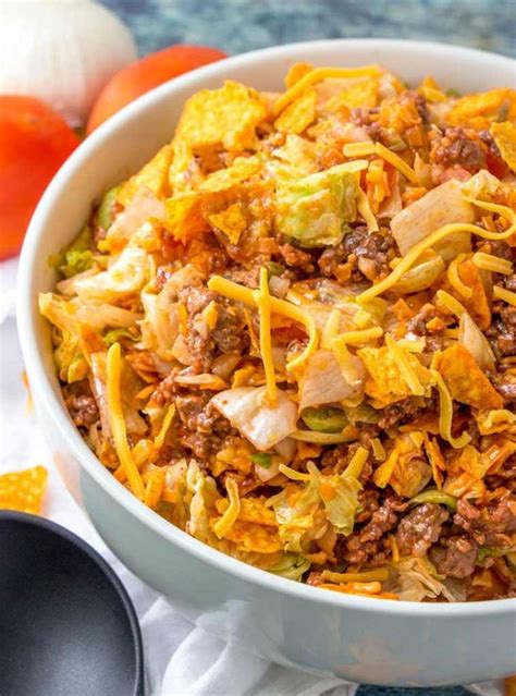 The perfect Taco Salad for a potluck or party! This Doritos Taco Salad