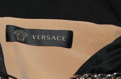 Amazing Black Versace Tulle Medusa Chain Cutout Bodycon Dress At