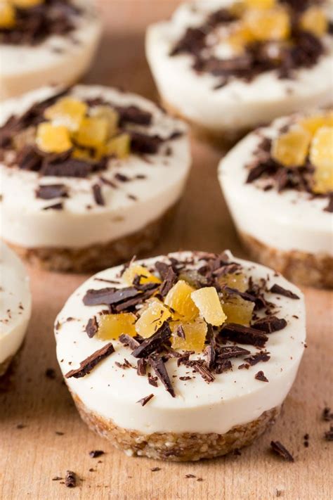 This dessert is bound to satisfy any and all chocolate cravings and it is super easy to make. Vegan ginger cheesecakes (oil-free) | Recipe | Lazy cat ...