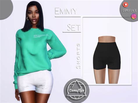 Sims 4 Emmy Set Shorts By Camuflaje Tsr The Sims Book