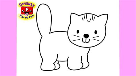 Cum Se Deseneaza O Pisica Dragalasa 🙀 Desen Usor De Desenat Pt