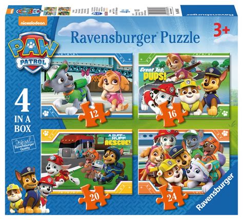 Ravensburger Paw Patrol Four In A Box Jigsaw Puzzles Bright Star Toys
