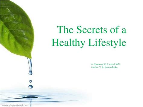 PPT - The secrets of a healthy lifestyle PowerPoint ...