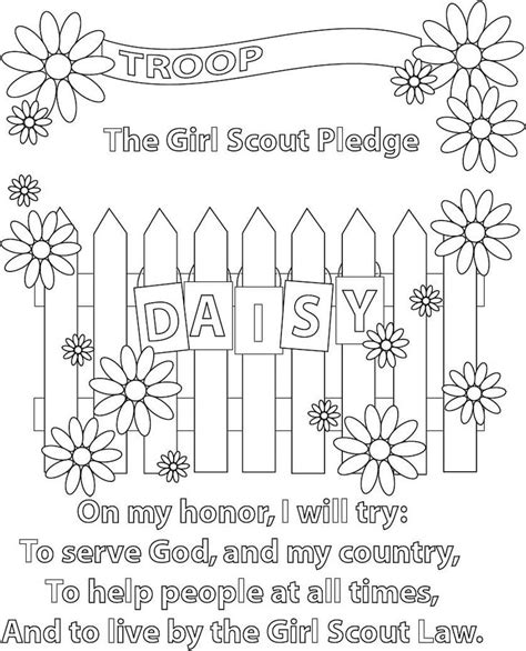 Girl Scout Promise Printable Coloring