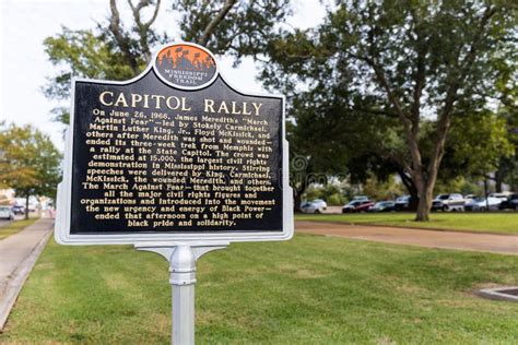 Capitol Rally Historical Marker Part Of The Mississippi Freedom Trail