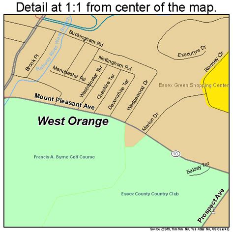 West Orange New Jersey Street Map 3479790