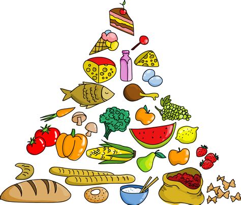 Food Gambar Piramid Makanan Kartun Food Pyramid Cartoon Vector Art
