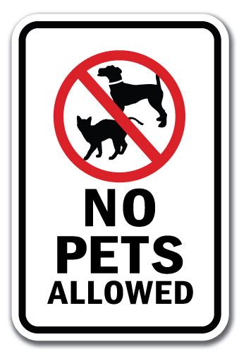 1,050 no pets allowed sign stock vector art and graphics. No Pets Allowed 1 Sign 12" x 18" Heavy Gauge Aluminum ...