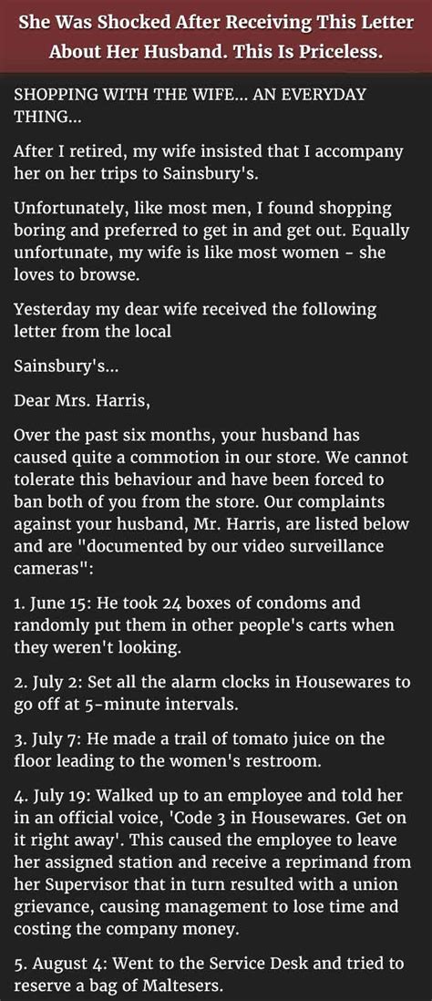 Woman Is Shocked After Reading This Letter About Her Husband This Is Priceless Hrtwarming