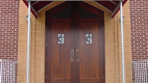 Why would a house have 2 front doors? Wooden Double Doors Exterior Design for Home - YouTube