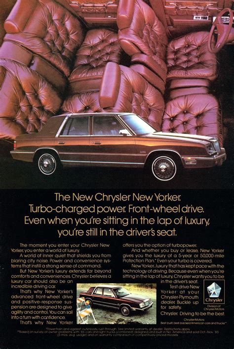 1986 Chrysler New Yorker Ad From National Geographic November 1986