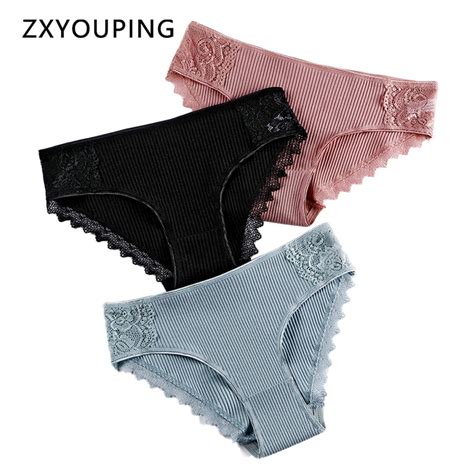Comfort Cotton Panties Women Sexy Lace Wrap Edges Underwear Seamless