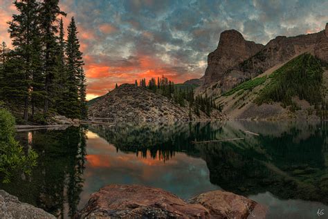 Lake Moraine After Sunset By Alex Gubski 500px