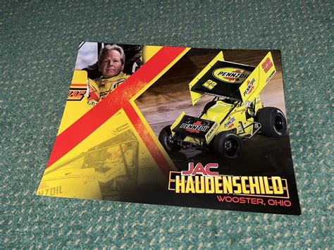 2021 Jac Haudenschild 22 Pennzoil Last Ride Woo Sprint Car Postcard