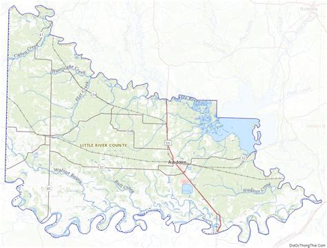 Map Of Little River County Arkansas Địa Ốc Thông Thái