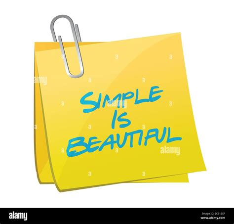 Simple Is Beautiful Post Message Illustration Design Over A White