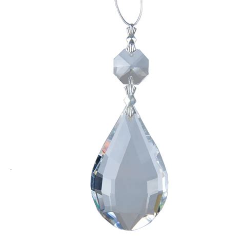 Mm Clear Round Glass Crystal Prisms Pendants Chandeliers Parts With