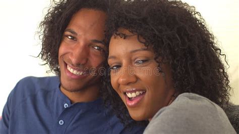 Black Couple Morning Kiss And Breakfast In Bed For Love Care Or Anniversary Surprise At Home