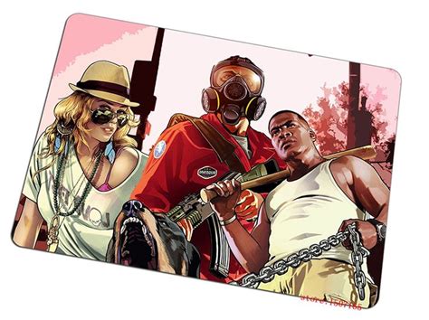 Grand Theft Auto Mouse Pad Gra Cartoon Pad To Mouse Game Computer