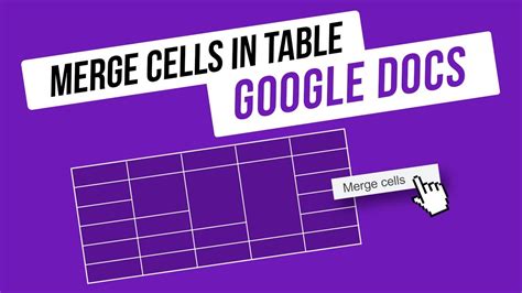 How To Merge Cells In Google Docs Table Youtube