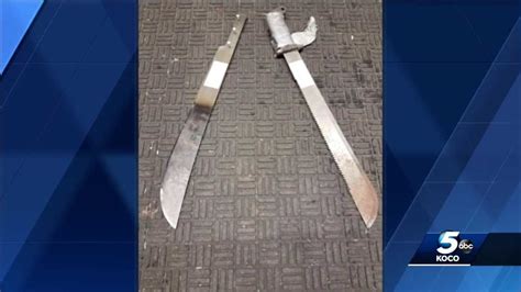 police man wielding 2 machetes arrested after chasing people hitting victim in leg