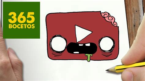 Como Dibujar Logo Youtube Zombie Kawaii Paso A Paso Dibujos Kawaii