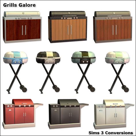 Modthesims Grills Galore Ts3 Conversions Buying Appliances Sims
