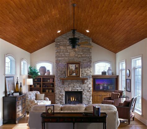 Wood ceiling can be simply wood paneling or wood flooring. Wood Ceiling Planks Design - HomesFeed