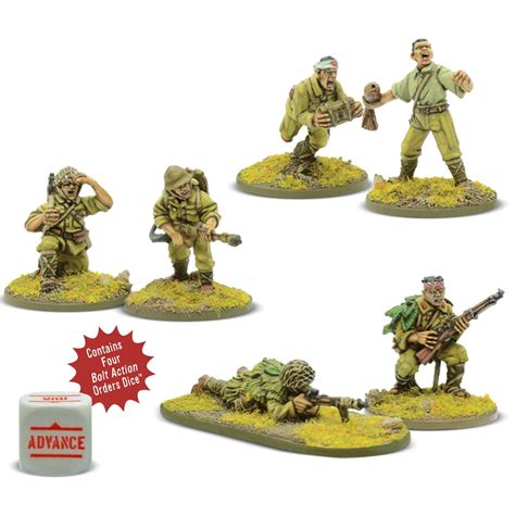 Bolt Action Japanese Army Weapons Team Tabletop Miniatures