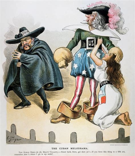 Spanish American War 1896 Nthe Cuban Melodrama American Cartoon By C